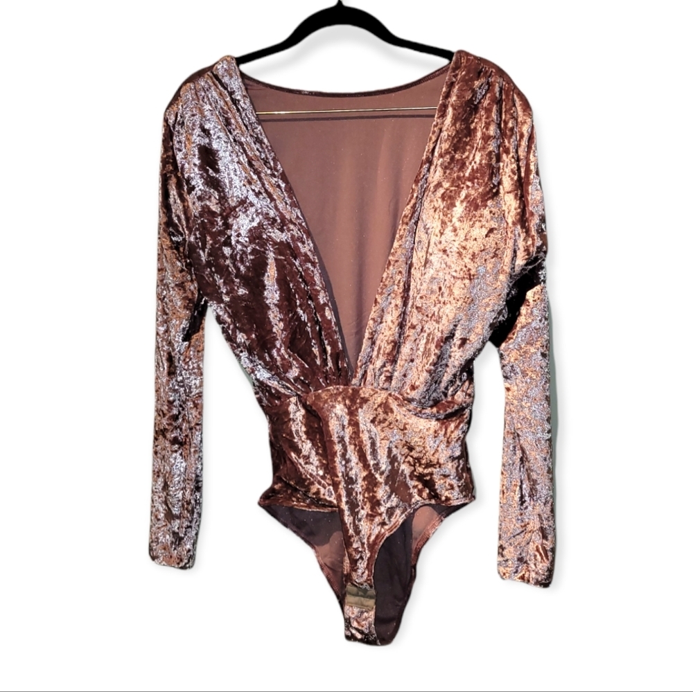 Pink Velvet Bodysuit